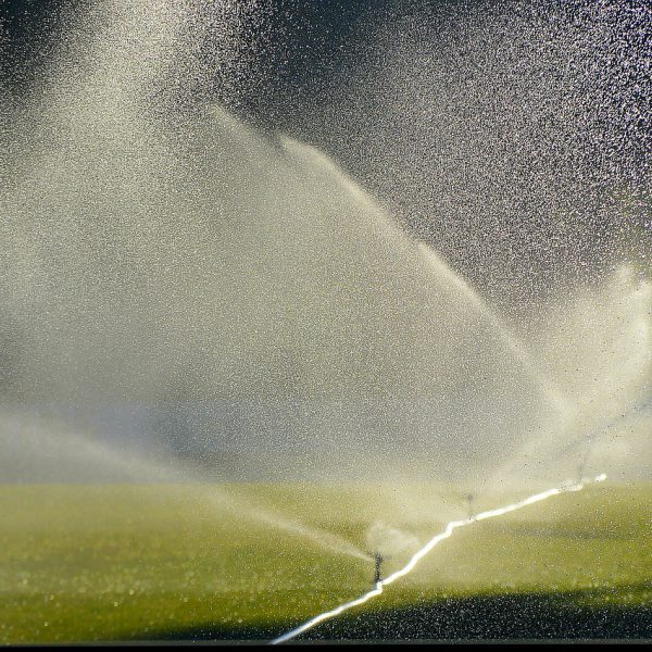 lawn irrigation, sprinkler, football pitch